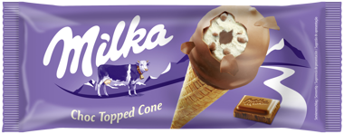 Морозиво MILKA ріжок з шоколадною глазур'ю 69г /Nestlе/
