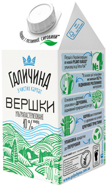 Вершки "Галичина" 10% 500г т/п /Галичина/