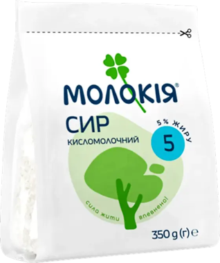 Сир "Молокія" кисломолочний 5% стабіло 350г