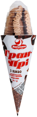 Морозиво "Гран-Прі" ріжок какао 155г /Ласунка/