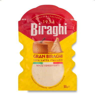 Сир "Гран Бірахі" тертий 50г /Biraghi/