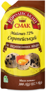Майонез "Кор.Смак" Європейський переп.яйця 300г д/п /К.Смак/