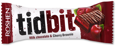 Батончик "Рошен" TIDBIT Вишневий Брауні 50г