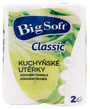 Рушник паперовий Big Soft класичні 2*шар 2шт