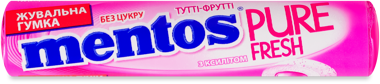 Жув.гум "Ментос" Pure Fresh Тутті-Фрутті 20г Roll