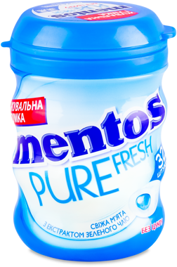 Жув.гум "Ментос" Pure Fresh М'ята 60г банка