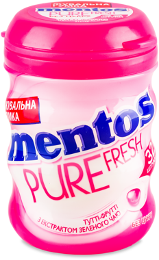 Жув.гум "Ментос" Pure Fresh Тутті-Фрутті 60г банка
