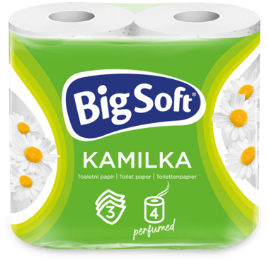 Папір туалет. Big Soft Камілка ромашка 4шт 3шар