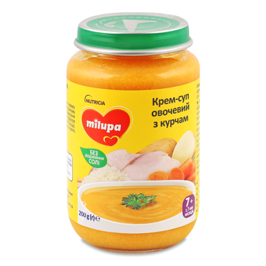 Суп "Milupa" Овочевий суп з курчам 7міс+ 200г /Нутріція/