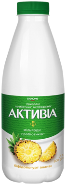 Біфідойогурт пит АКТИВІА ананас 800г ДАНОН пет 1.5%