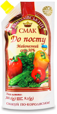 Соус майонезний "До посту" 30% д/п 300г /К.Смак/