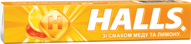 Льодяники "Halls" мед/лимон 25,2г /ДН/