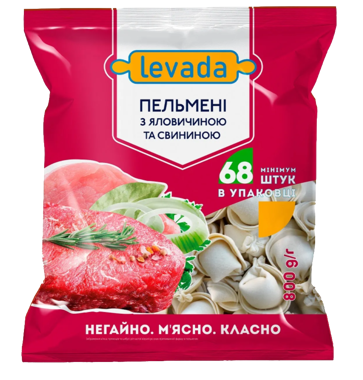 Пельмені свин.-ялов 800г /Левада/