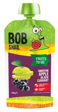 Пюре "Bob Snail" Смузі Яблуко-Чорн Смород 120г пауч