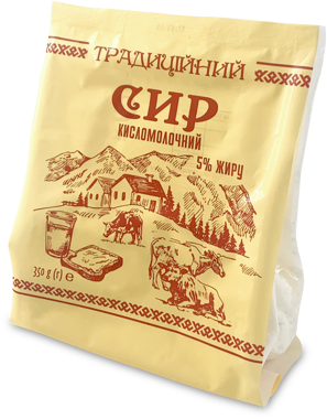 Сир кисломолочний "Традиційний" 5% 350г