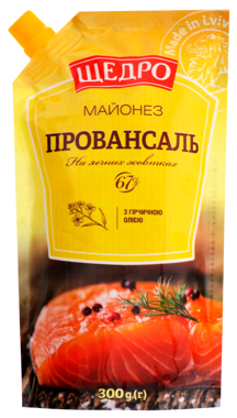 Майонез "Провансаль" 67% д/п 300г /Щедро/