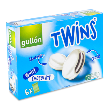 Печиво "Twins" білий шок 252г /Gullon/