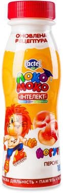Йогурт "Локо Моко" персик 185г пляшка /Lactel/