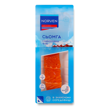 Сьомга с/с філе-шмат 130г /Norven/