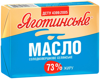 Масло "Селянське" сол.-вершк 73% 180г /Яготинське/