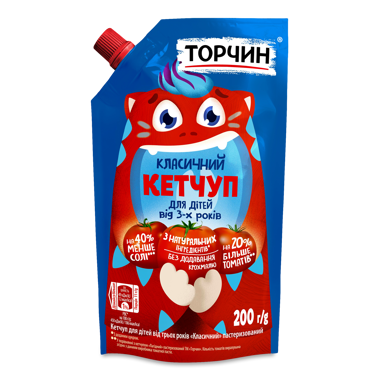 Кетчуп "Класичний" д/дітей д/п 200г/ТП/