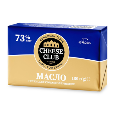 Масло "Селянське" 73% 180г /Клуб Сиру/