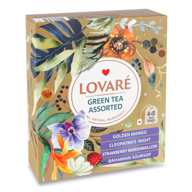 Чай "Lovare" зелений асорті 32*1.5г
