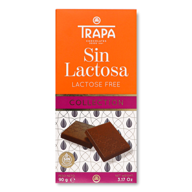 Шоколад діаб "Trapa" молочний без лактози 90г