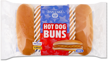 Булочка для хот-догу "Hot Dog Buns" 4*62.5г /Dan Cake/