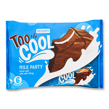 Бісквіт "Too Cool" Milk Party глазур  270г /Рошен/
