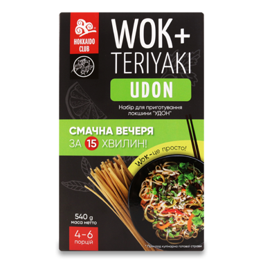 Набір д/приготування локшини "Wok-Udon" 540гр /Hokkaido Club/