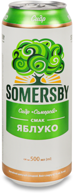 Сидр "Somersby" 4.7%  ж/б 0.5л /Славутич/