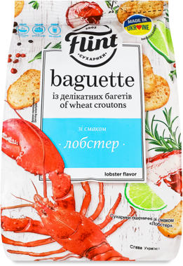 Сухарики "Flint Baguette" смак лобстера 100г