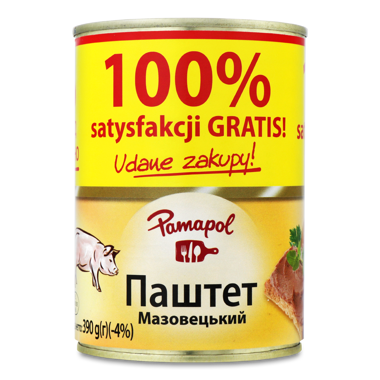 Паштет "Pamapol" зі свинини 390г ж/б