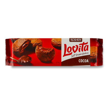 Печиво "Ловіта" Soft Cream Cookies Сhoco 127г /Рошен/