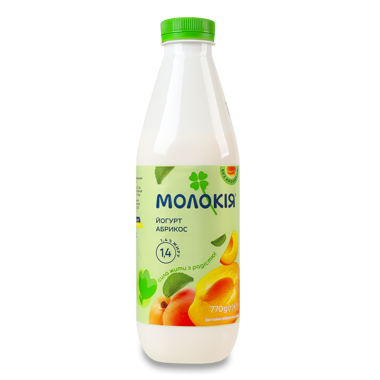 Йогурт "Молокія" 1.4% Абрикос 770г пляшка 