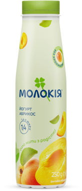 Йогурт "Молокія" 1.4% Абрикос 250г пляшка 