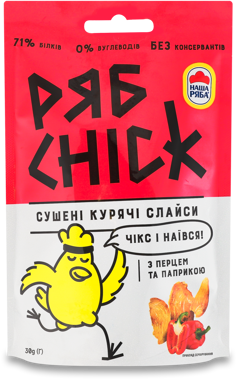 Слайси курячі РябChik паприка/перець 30г