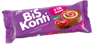 Рулет "Bis Konti" какао-вишня 150г /Конті/