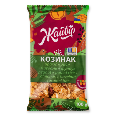 Козинак "Асорті з мигдалем" 100г /Жайвір/