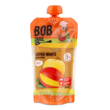 Пюре фруктове "Bob Snail" Яблуко-Манго 5м+ 250г д/п