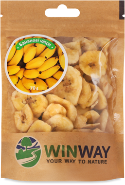 Чіпси бананові сушені 70г /Winway/