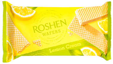 Вафлі "Roshen Wafers" лимон 216г /Рошен/