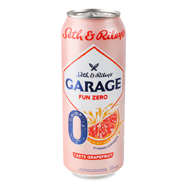 Пиво "Garage Hardcore" Fun Zero Grapefruit 0.5% ж/б 0.5л /Львівське/