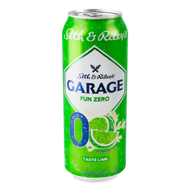 Пиво "Garage Hardcore" Fun Zero Lime 0.5% ж/б 0.5л /Львівське/