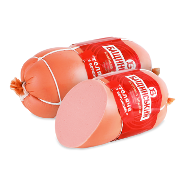 Ковбаса Теляча з вершками вар в/г 500г."Бащінський"