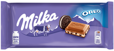Шоколад "Мілка" молочний ваніль/печиво Oreo 100г 