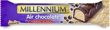 Шоколад "Millennium" пористий мол/білий 22г 