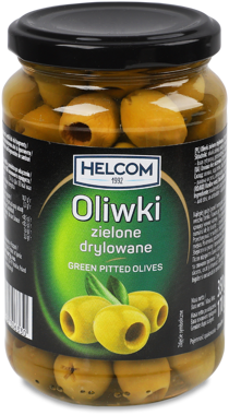 Оливки "Helcom" зелені б/к 345мл с/б