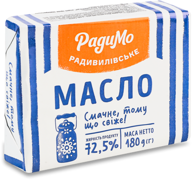 Масло "Селянське" 72.5% 180г /Радивилів/